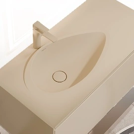 Avocado series granite bathroom sink in cream color