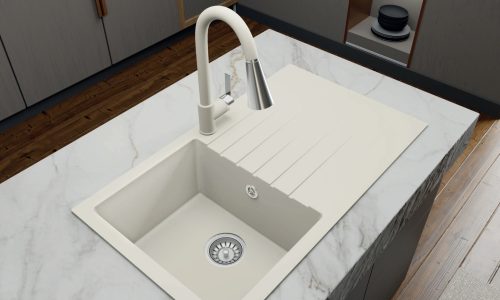 white granite kitchen sink single bowl with dropper 860×500 mm semkon stone white granite kitchen sink single bowl with dropper 860x500 mm semkon stone